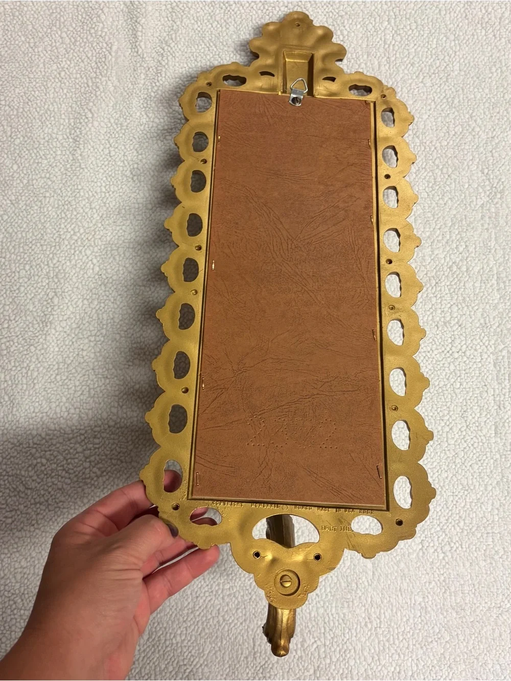 Gold Ornate Wall Mirror Sconce - Classic Home Decor